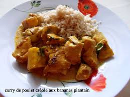 Curry De Poulet Creole Aux Bananes Plantain Banane Plantain Recette Banane Plantain Repas Creole