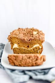Struesel topped cream cheese pumpkin bread. Pumpkin Cheesecake Streusel Bread My Modern Cookery