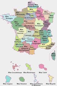 La Carte Des Regions Miss France Jusqu En 2010 Carte Des Regions France Cartes