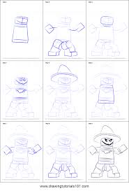 A scarecrow is most often made using straw, old clothes, and sticks. How To Draw Lego The Scarecrow Printable Step By Step Drawing Sheet Drawingtutorials101 Com