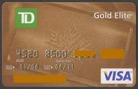 Check spelling or type a new query. Bank Card Gold Elite 2 Td Canada Trust The Toronto Dominion Bank Canada Col Ca Vi 0025 02