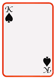In italian and spanish playing cards, the king immediately outranks the knight. Blank Playing Card King Spades Digital Art By Bigalbaloo Stock