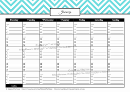 Free Printable Monthly Bill Chart Template Calendar Printable