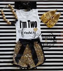 Cute Birthday Outfits For 13 Year Olds Summer 2nd Birthday Glitter Shirts Cute Second I M Two Fancy Black And Gold Birthday Shirt Tank Top Long Slee Birthday Girl Outfit Girl 2nd Birthday Birthday Outfit