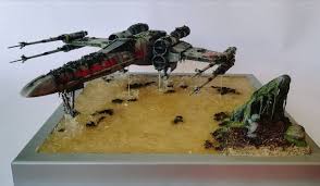 Diorama X Wing Luke Skywalker Scene Of Yoda Rescuing Him From The Swamp From Playmonea Diorama Star Wars Movie Scene