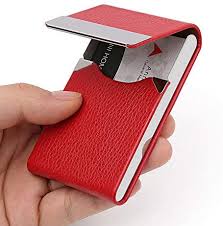 Design a metal business card case, uk made to order, for a smart and stylish way to present yourself. Dmfly Pu Leather Business Card Holder For Women Leather Stainless Steel Business Card Case Professional Business Name Card Holder With Magnetic Shut Red Buy Online At Best Price In Uae Amazon Ae