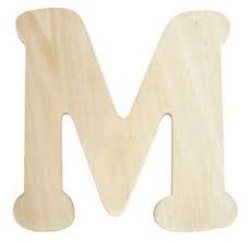 Unfinished Wooden Letter M Wooden Letters Unfinished Wood Crafts Craft Supplies