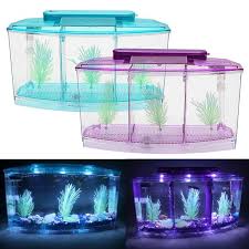Последние твиты от walmart (@walmart). Led Light Triple Cube Betta Aquarium Box Separate Breeding Spawning Fish Tank Walmart Com Walmart Com
