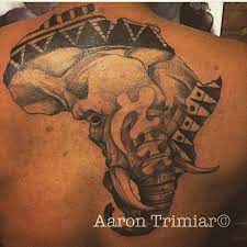Outline Map Of Africa Elephant Tattoo Tattoo Ideas And Inspiration Africa Map Tattoo African Tattoo Map Tattoos