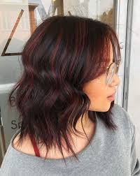 Jet black hair with highlights. 15 Best Red Highlights For Every Hair Shade