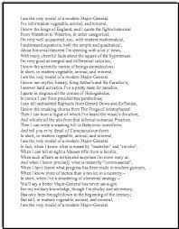 Sung by major general stanley at his first entrance, towards the end of act i, the character introduces himself by presenting his résumé and admitting to a few shortcomings. Gilbert And Sullivan Lyrics For Modern Major General Major General Lyrics Fun Songs