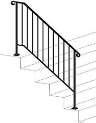 Iron X Handrail Picket 4 No Fasteners Amazon Com In 2020 Handrail Concrete Steps Iron Handrails