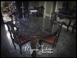 Dining, living room furniture all motors for sale property jobs services community pets. Group Rosewood Dining Table And 6 Chairs Myers Jackson Broker America S Auctioneer