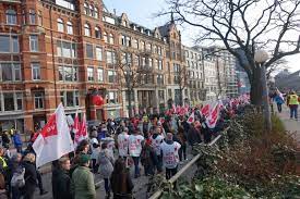 Suggest as a translation of streik. Streik Wikipedia