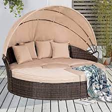 The designer contemporary outdoor daybed sun lounger is part of a fabulous collection which offers the ultimate in comfort and style. Amazon Com Outdoor Daybed With Canopy