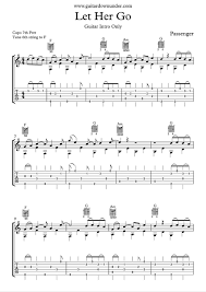 Let Her Go Chords And Lyrics By Passenger Includes Correct Guitar Tab Chanson Guitare Tablature Tablature Guitare Acoustique
