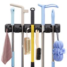 The ultimate tool storage device. 2 Single Packs Mop Broom Holder Heavy Duty Hooks Hanger Wall Mounted Stainless Steel Organizer For Laundry Garden Garage Tools Rack Storage Home Kitchen Wall Racks
