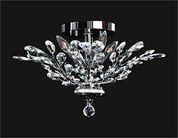 Tree Of Crystal Flush Mount Clear Mx42054 4c Low Ceiling Lighting Low Ceiling Chandelier Small Kitchen Lighting
