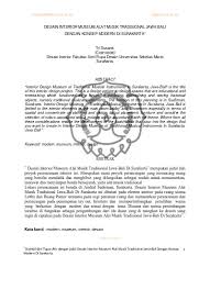 Potensi diri positif ini jika disokong dengan persekitaran yang kondusif dan Top Pdf Desain Interior Museum Alat Musik Tradisional Jawa Bali Dengan Konsep Modern Di Surakarta Jurnal Jurnal 123dok Com