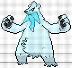 Beartic Pixel Art Pattern Pokemon Cross Stitch Patterns Pattern Art