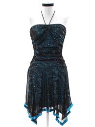 Retro 90s Cocktail Dress Taboo 90s Taboo Womens Dark Brown And Aqua Blue Background Polyester Halter Sleeveless Kn Dresses Cocktail Dress Cosplay Outfits