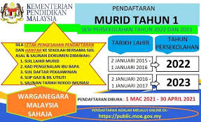 Syarat terkini tahun 2019 merangkumi syarat am dan syarat khas akan dikongsikan dari masa kesemasa. Pendaftaran Murid Tahun 1 Online Sesi 2022 2023 Kpm Dari 1 Mac 2021