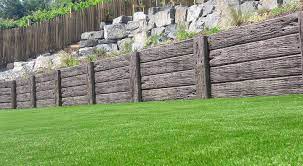 Composite railway sleeper material sleepers. Timber Effect Concrete Sleepers Retaining Walls Team Elite