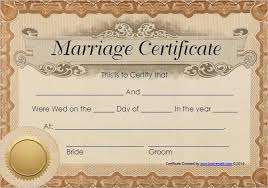 Certificate template free download (free printable certificates) this free printable certificate template focuses on participation but can be customized for any alternative you prefer. 42 Free Marriage Certificate Templates Word Pdf Doc Format Samples