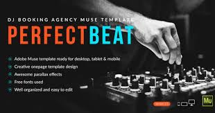 Perfectbeat Dj Booking Agency Muse Template By Vinyljunkie Themeforest Http Bit Ly 2lscvmh Dj Booking Dj Website Website Template