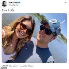 Matt gaetz has brought attention to his love life. Matt Gaetz S Fiancee 26 Is A Food Sustainability Analyst Who Counts Tiffany Trump As A Close Pal Daily Mail Online