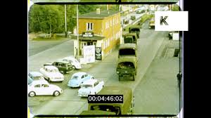 People traveling between the federal republic of germany and west berlin used transit routes with their own border crossing points. 1960s Border Crossing Between East And West Germany Hd From 16mm Youtube