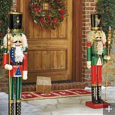 Lighted Nutcrackers Frontgate Front Porch Christmas Decor Nutcracker Christmas Christmas Decorations