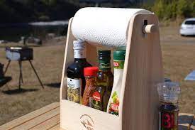 スパイスボックスの完成形 キャンプに持っていく調味料をまとめて収納 キャンプ インテリア 家具 ボックス