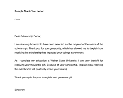 9 Best Scholarship Thank You Letter Samples Examples