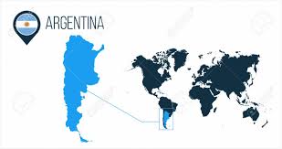 You can customize the map before you print! Argentina Map Located On A World Map With Flag And Map Pointer Royalty Free Cliparts Vectors And Stock Illustration Image 124768737
