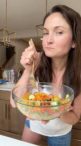 This superfood salmon salad is loaded with roasted sweet potato croutons,  avocado, pickled onions and dressed in a light lemon vinaigrette! It's an  easy salad you'll be loving all summer long! Recipe: