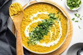 Creamy Coconut Red Lentil Curry From My Bowl Recipe Lentil Curry Sweet Potato Lentil Red Lentil