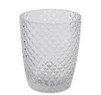 Hot Selling Transparent Clear Glassware Textured Glass Cup
