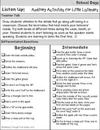 Fluttering Through The Grades Speech Therapy Tools Listening Skills Activities Auditory Learning