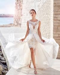 The Stunning Claudia Dress With Detachable Train Perfect For A Second Dress For Dancing The Night Away On Your Wedd Wedding Dresses Bridal Dresses Short Bride