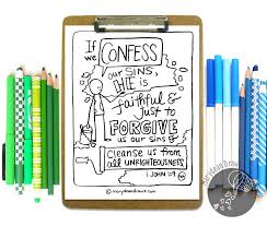 Put the word of god in your child's heart! When You Re Wrong 1 John 1 9 Bible Verse Coloring Page