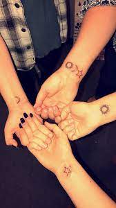 I Love My Girls More Than The Sun Moon And Stars We Got Inked Friend Tattoos Cousin Tattoos Moon Tattoo