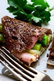 Buckwheat Crepes With Asparagus Ham And Gruyere Recipe Buckwheat Crepes Recipes Cooking