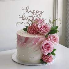 I was looking at pictures of funfetti cakes and i. Flower Cake Birthday Cake With Flowers 80 Birthday Cake Mom Cake