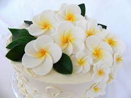 Edible Plumeria Cake Toppers Actually Looks East To Make Edible Cake Toppers Island Cake Cupcake Cakes