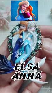 Elsa & Anna^^#softclay #clay #handmade #toy #DIY #elsafrozen