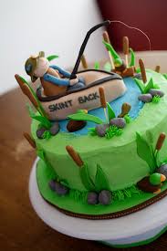 Arrange pieces to form sailboat on tray. Fishing Boat And Pond Birthday Cake Lolo S Cakes Sweets