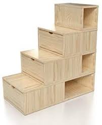 Abc Meubles Escalier Cube De Rangement Hauteur 100 Cm Esc100 Brut Amazon Fr Cuisine Maison Mobilier De Salon Cube Rangement Meuble Escalier