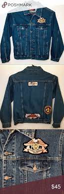 Wrangler Hero Harley Davidson Denim Jean Jacket Denim Biker Jacket Denim Jean Jacket Vintage Wrangler