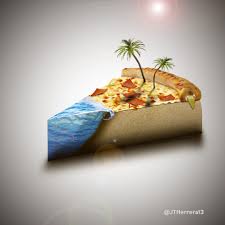 Hawaiian Pizza Photoshop Photomanipulation Food Pizza Digitalartist Photo Manipulation Food Photo Manipulation Surreal Photo Manipulation